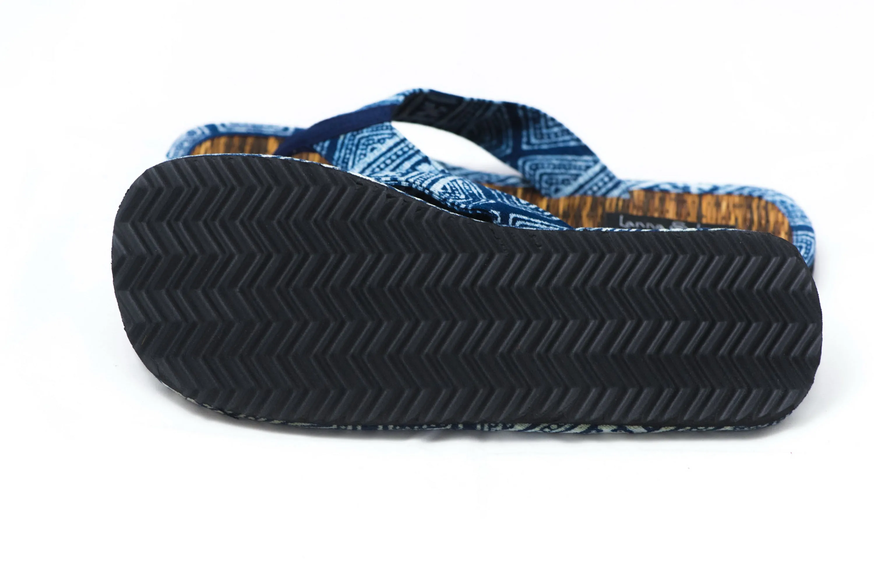 Indigo Woven Flip Flops