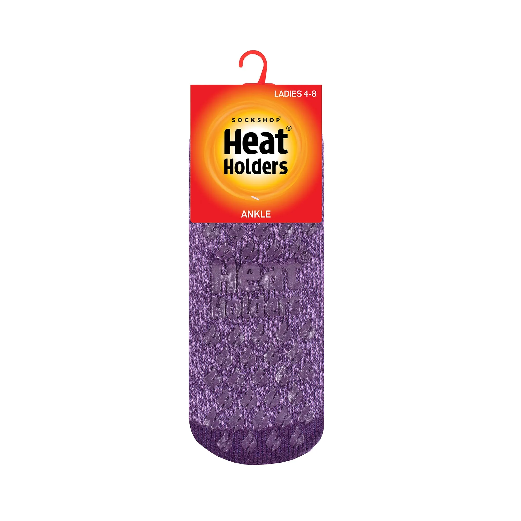 Ladies Original Pisa Ankle Slipper Socks - Purple