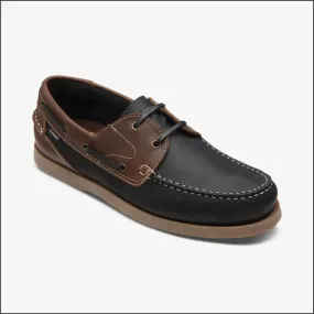 Loake Lymington Navy Brown Nubuck Boat Shoe*