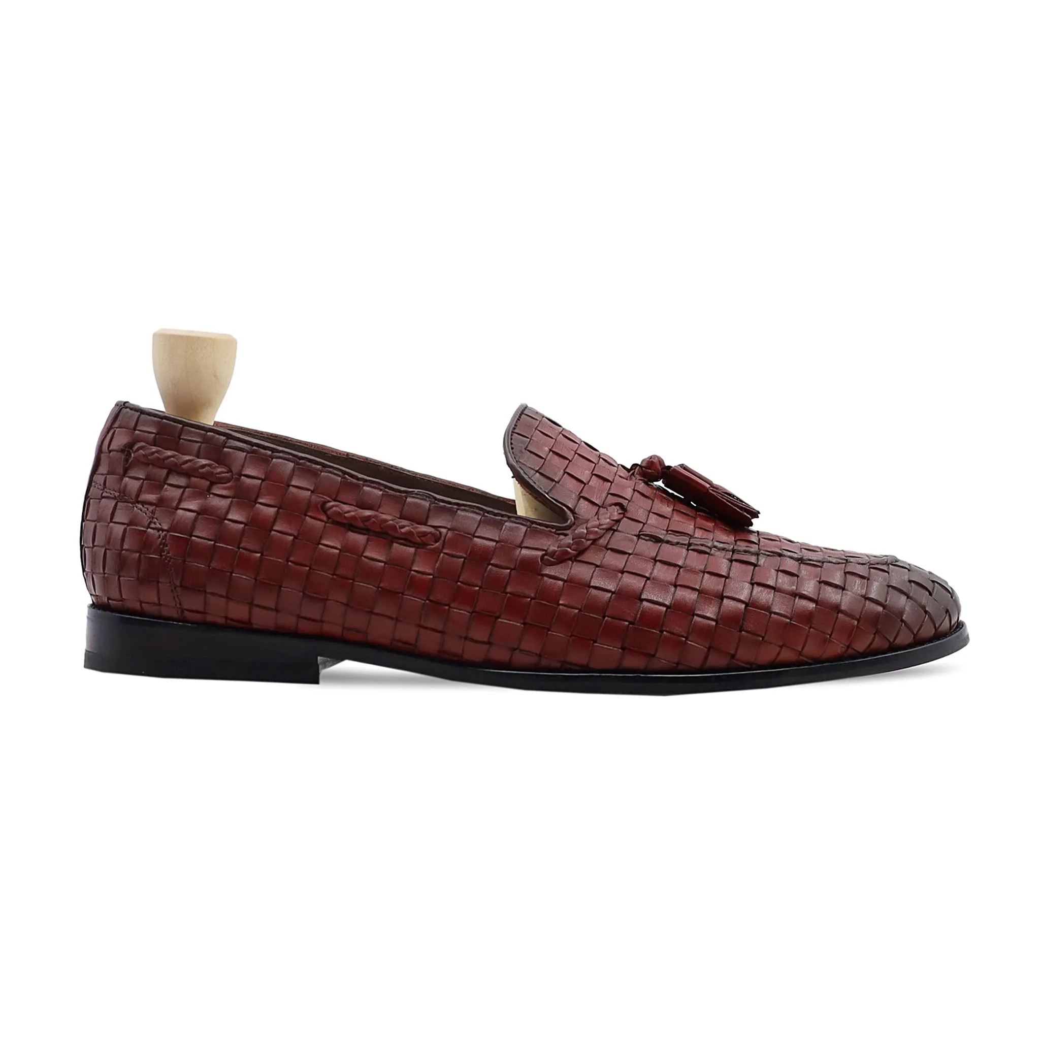 Louuisvlille - Men's Oxblood Hand Woven Leather Loafer