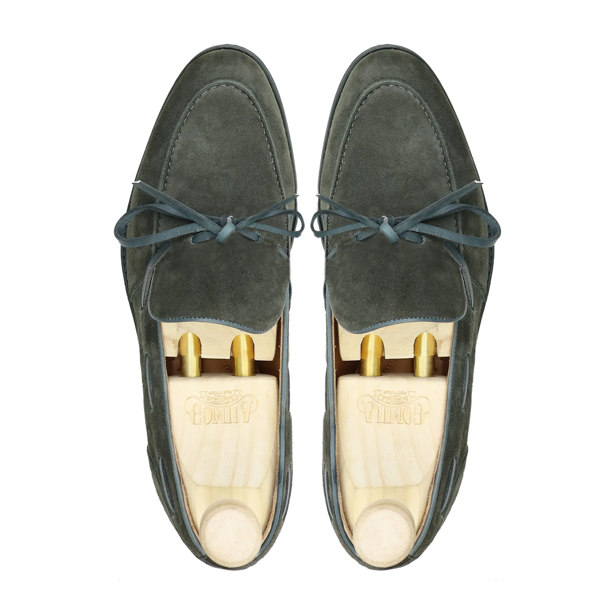 Manama - Men's Davy Grey Kid Suede Loafer