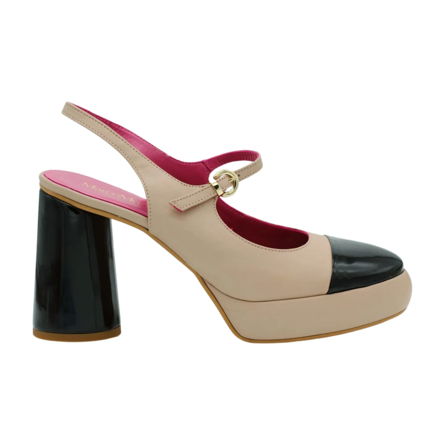 Camel Black Mary Jane Shoe by MARCO MOREO: Stylish and Comfortable