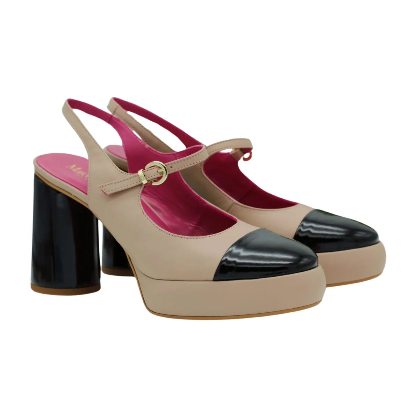 Camel Black Mary Jane Shoe by MARCO MOREO: Stylish and Comfortable