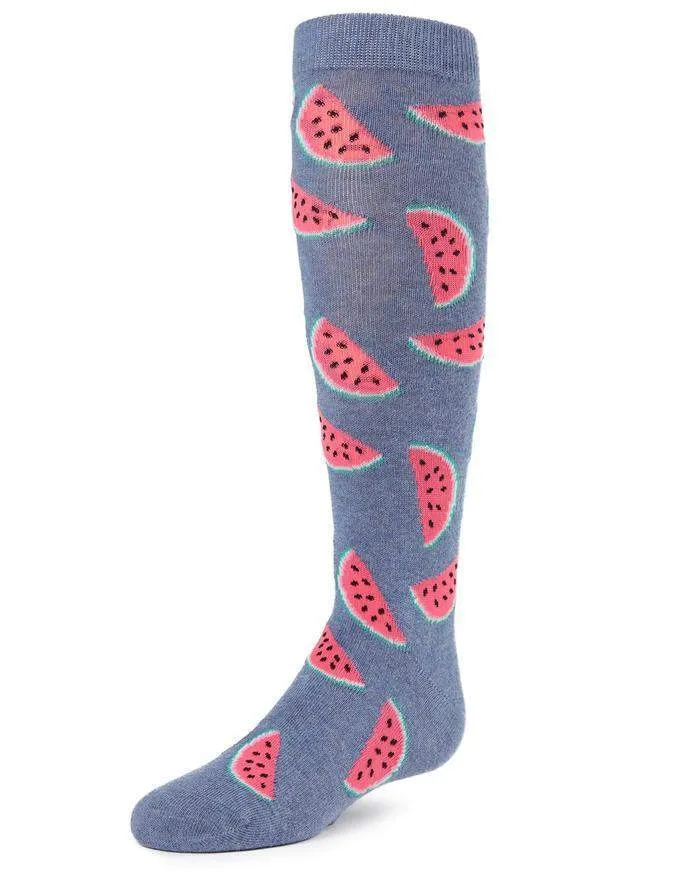 MeMoi Fruity Fun Girls Watermelon Knee-High Socks Style: MKF-7028