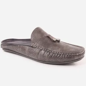 Men "CARLE" Square Toe Rubber Sole Moccasins