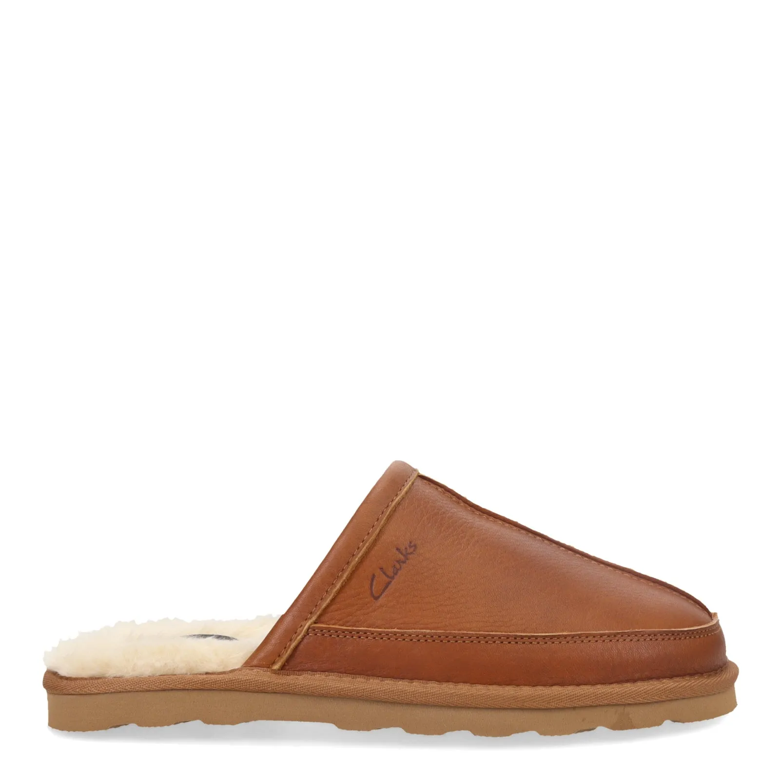 Men's Clarks, Leather Scuff Slipper