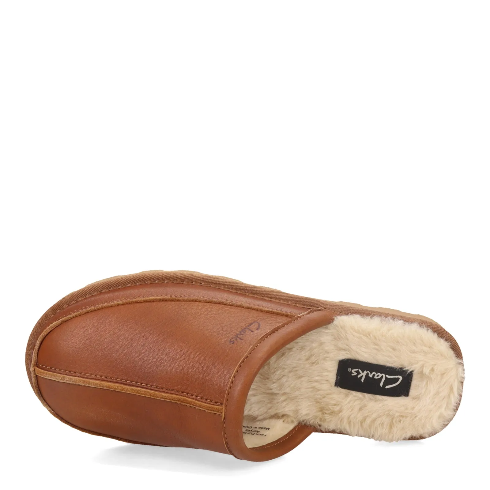 Men's Clarks, Leather Scuff Slipper