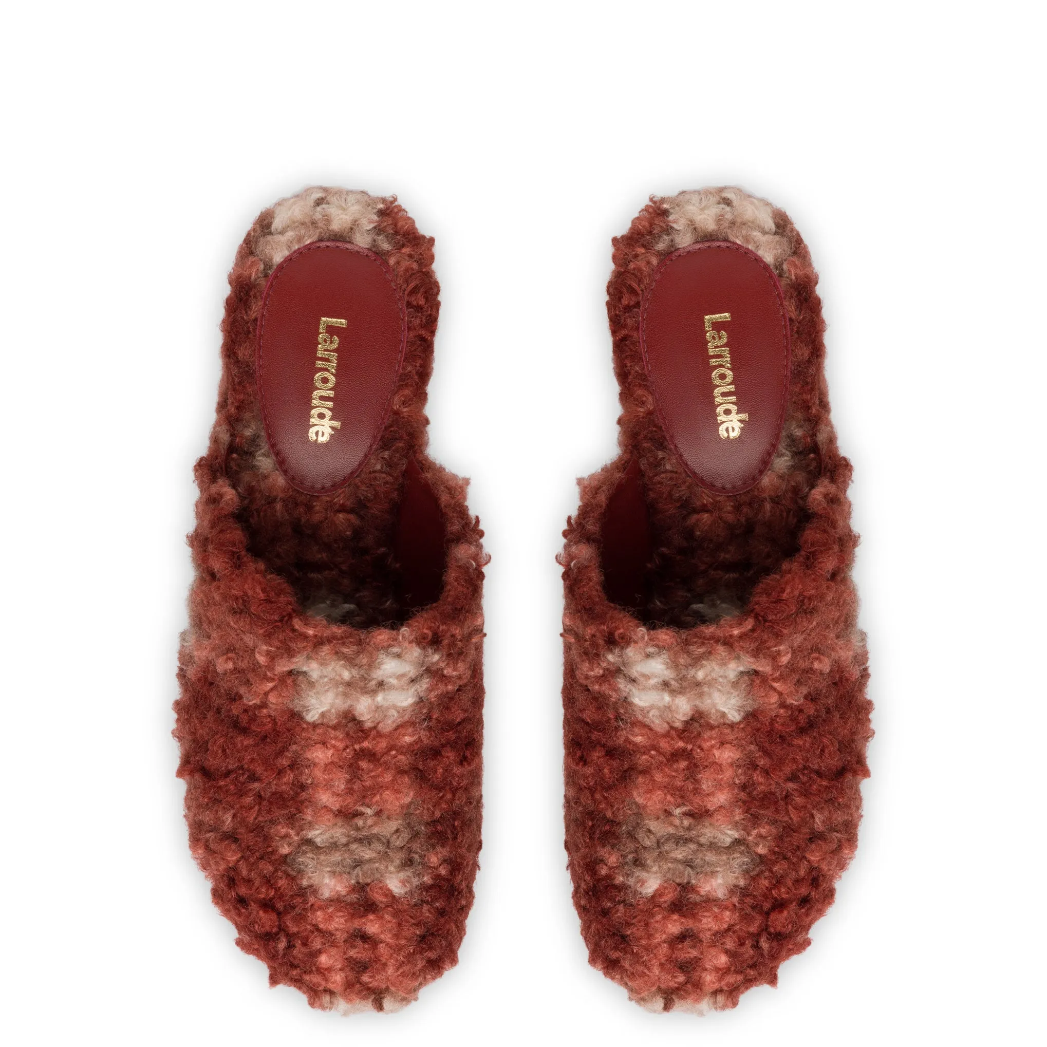 Plaid Miso Platform Clog in Berry Shearling - Stylish and Comfortable