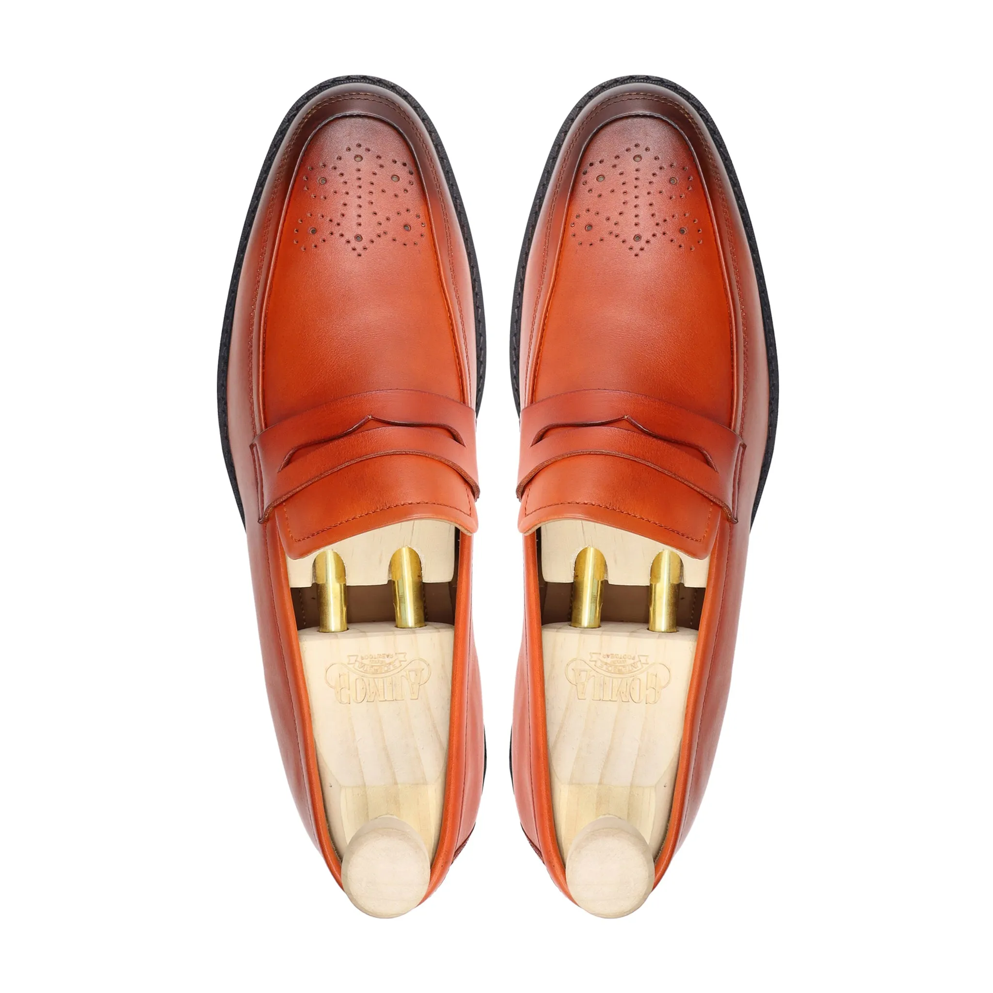 Oyamel - Men's Orange Tan Calf Leather Loafer