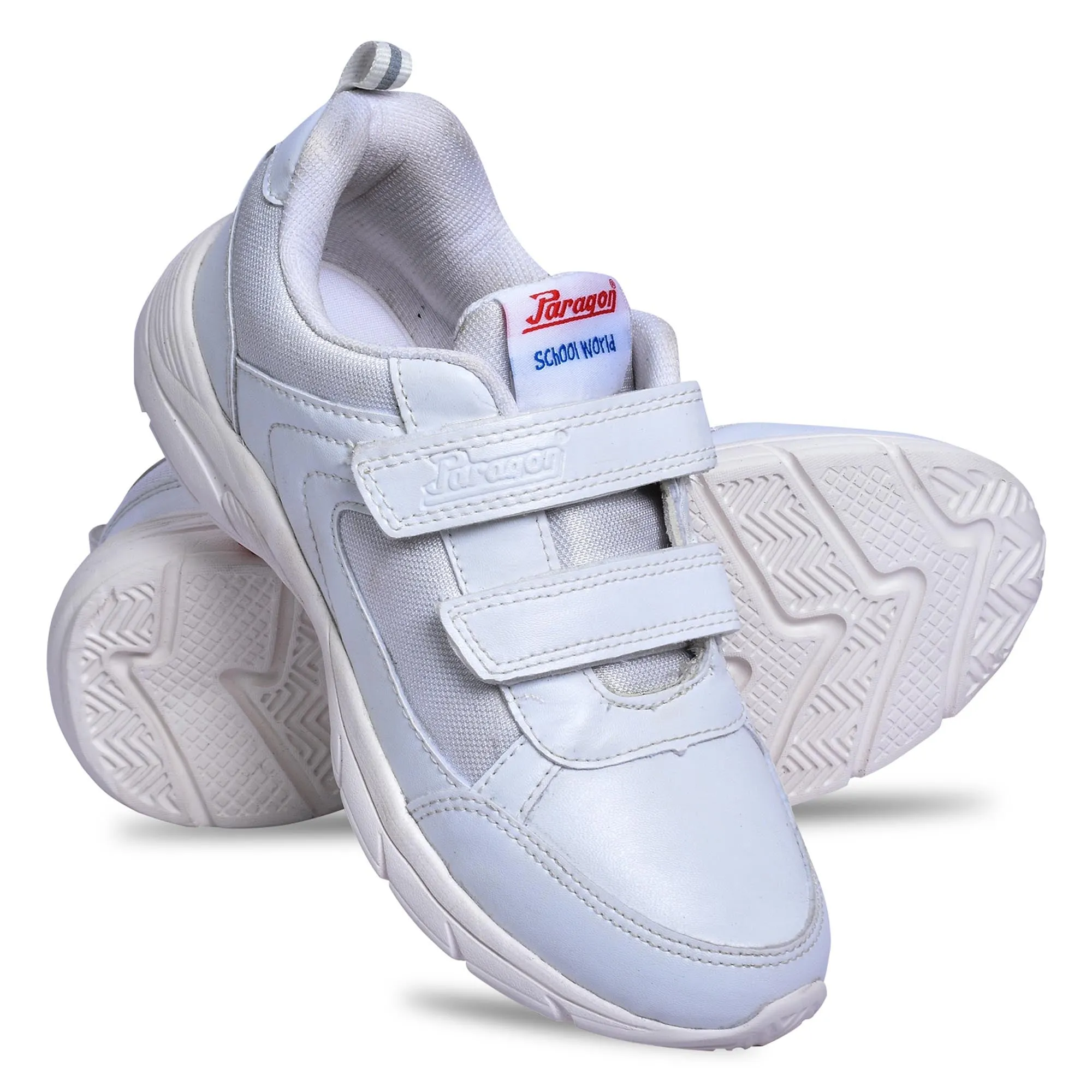 Paragon FBK0774B Kids Boys Girls School Shoes Comfortable Cushioned Soles | Durable | Daily & Occasion wear White