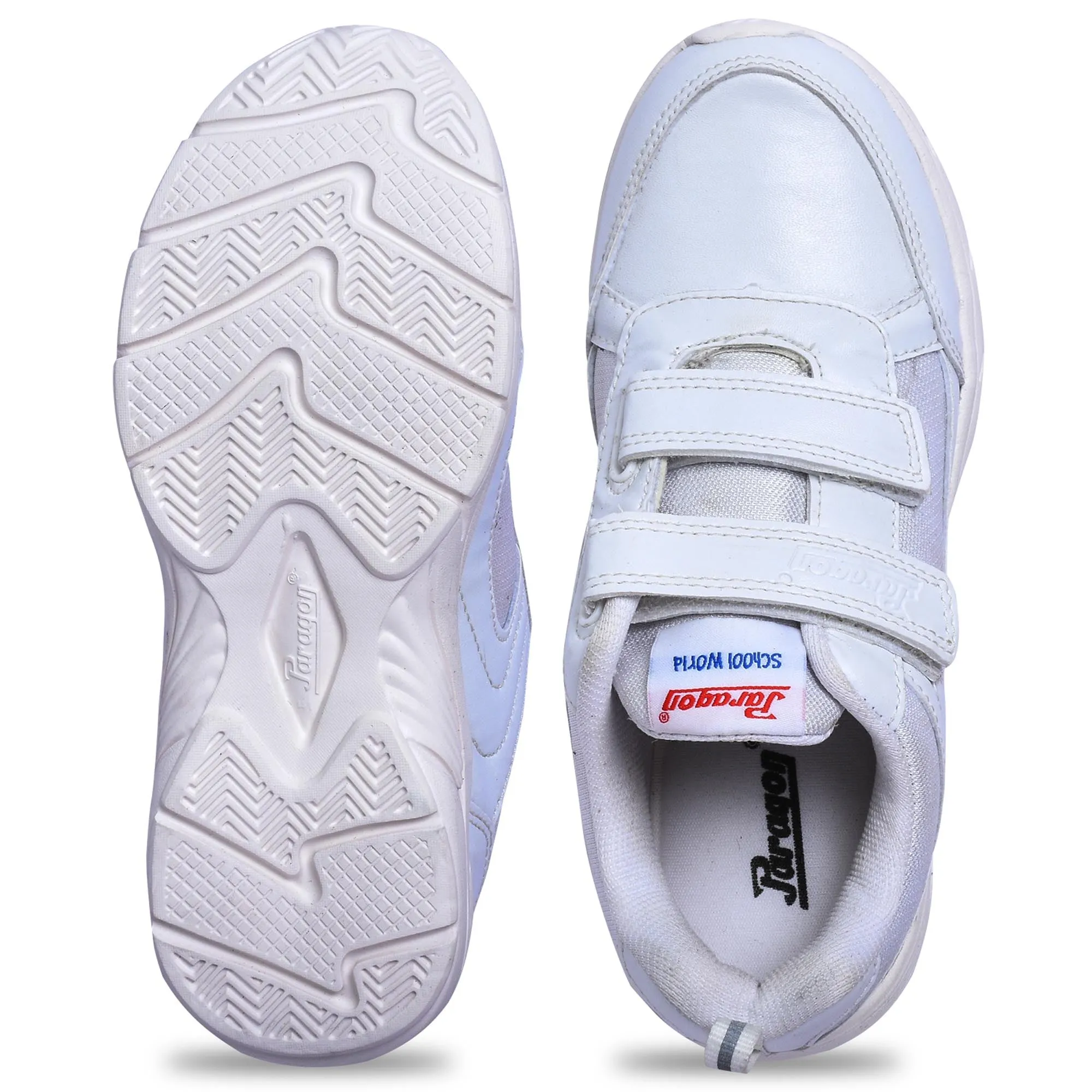 Paragon FBK0774B Kids Boys Girls School Shoes Comfortable Cushioned Soles | Durable | Daily & Occasion wear White