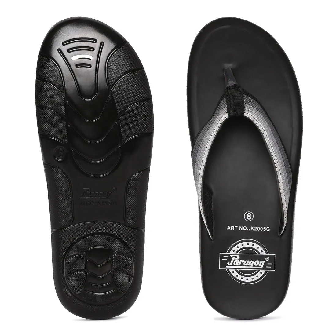 Paragon  K2005G Men Stylish Lightweight Flipflops | Casual & Comfortable Daily-wear Slippers for Indoor & Outdoor | For Everyday Use