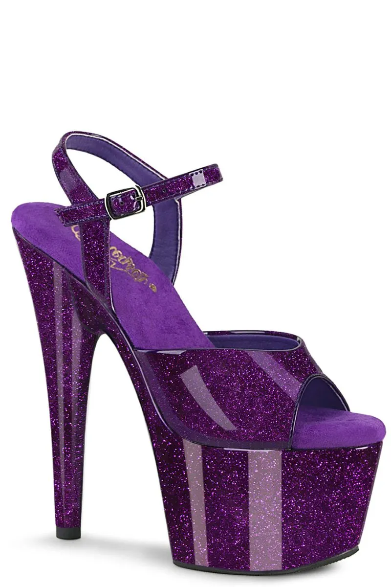 Pleaser USA Adore-709GP 7inch Pleasers - Purple Glitter