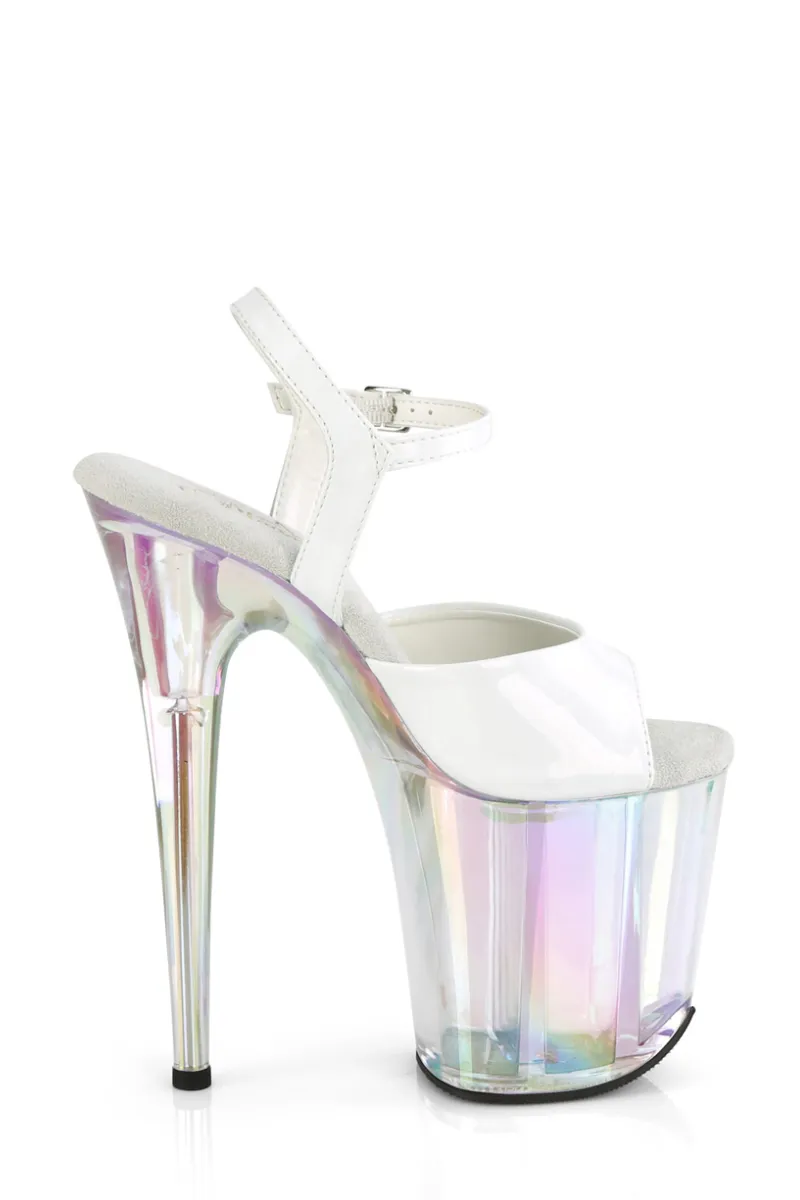 Pleaser USA Flamingo-809HT 8inch Pleasers - Holographic White