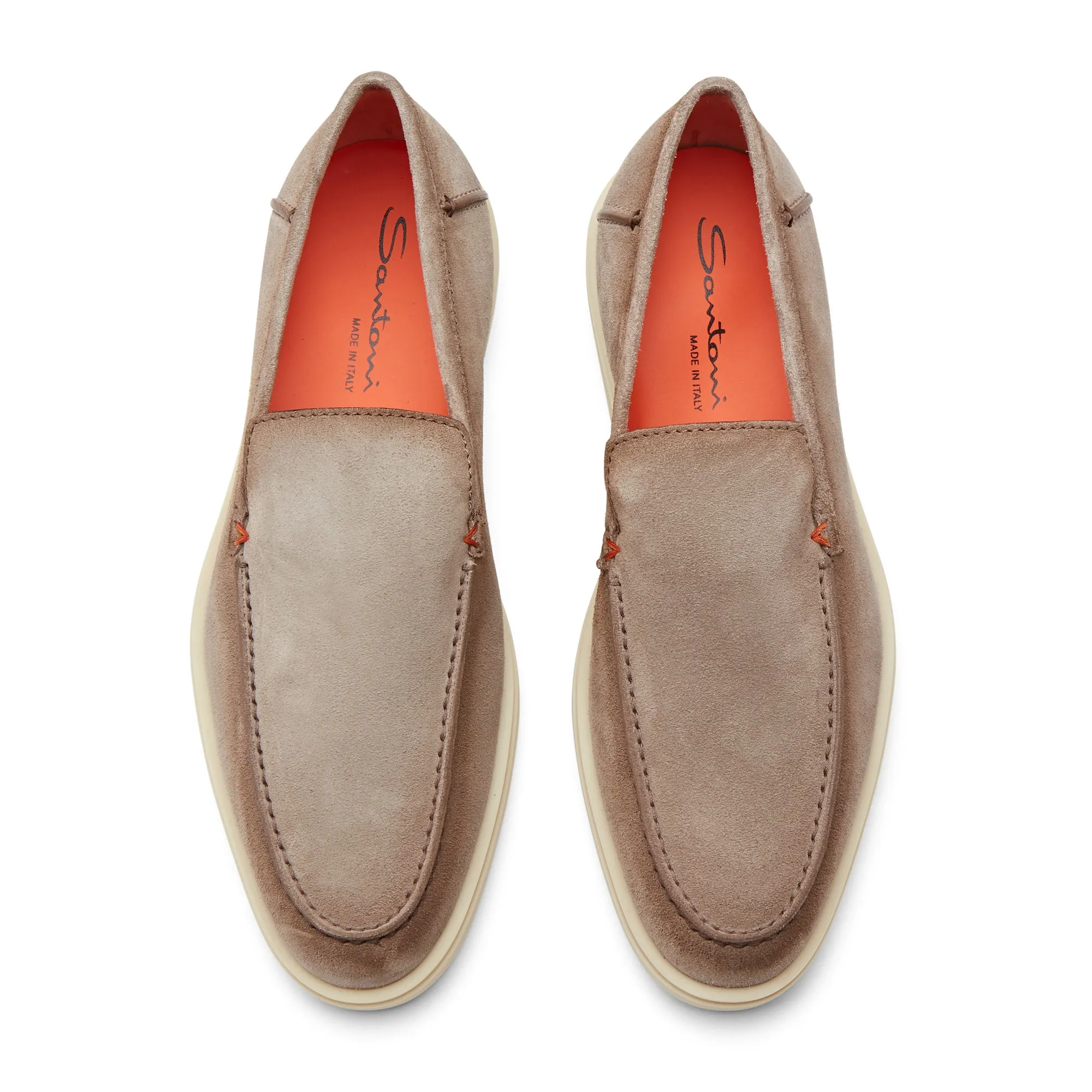 Santoni Suede Loafer (Brown)