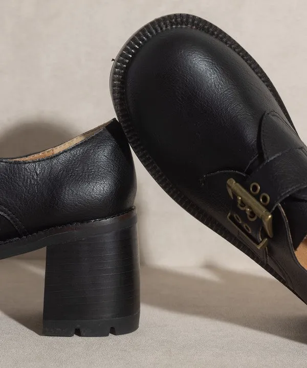 Sarah Buckled Platform Loafers