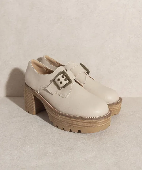 Sarah Buckled Platform Loafers