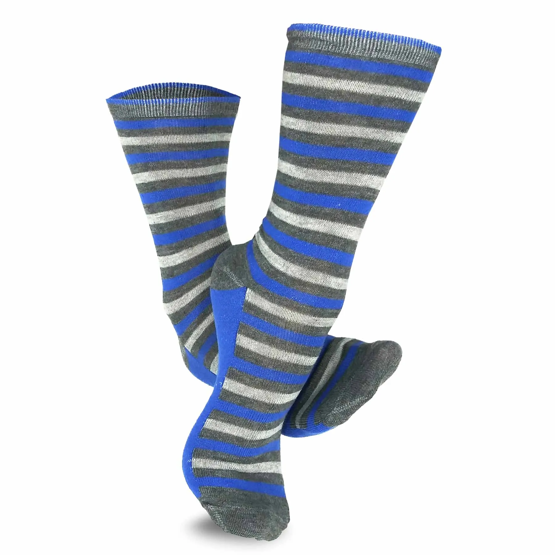 TeeHee Socks Women's Casual Polyester Crew Thin Ministripes 12-Pack (1118898)