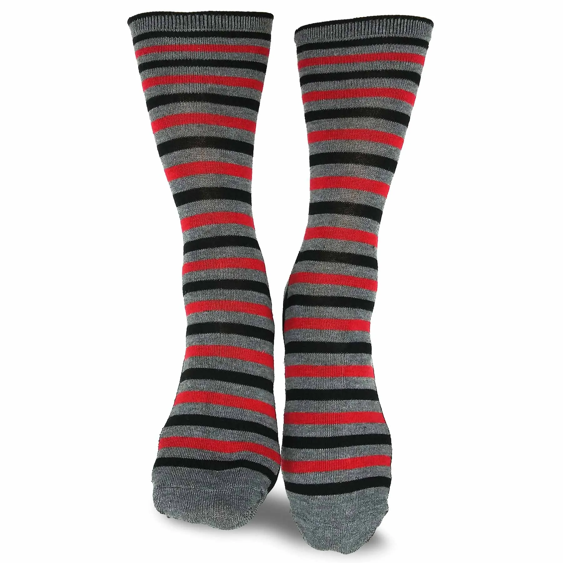 TeeHee Socks Women's Casual Polyester Crew Thin Ministripes 12-Pack (1118898)