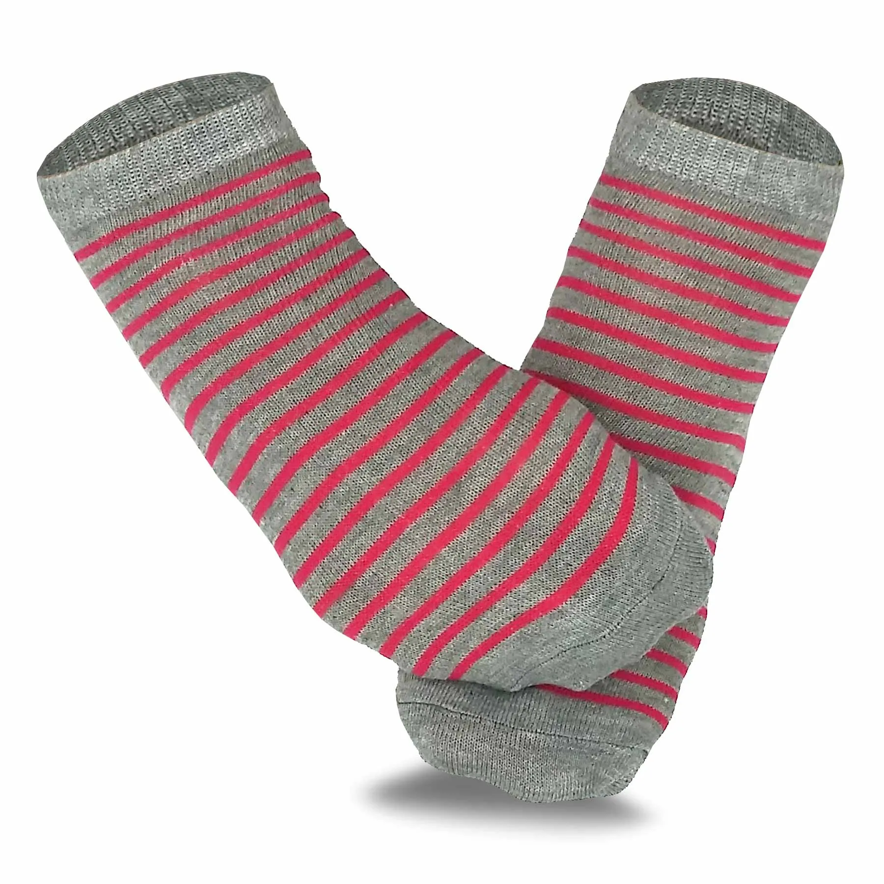 TeeHee Socks Women's Casual Polyester No Show Hearts and Stripes 18-Pack (12063)