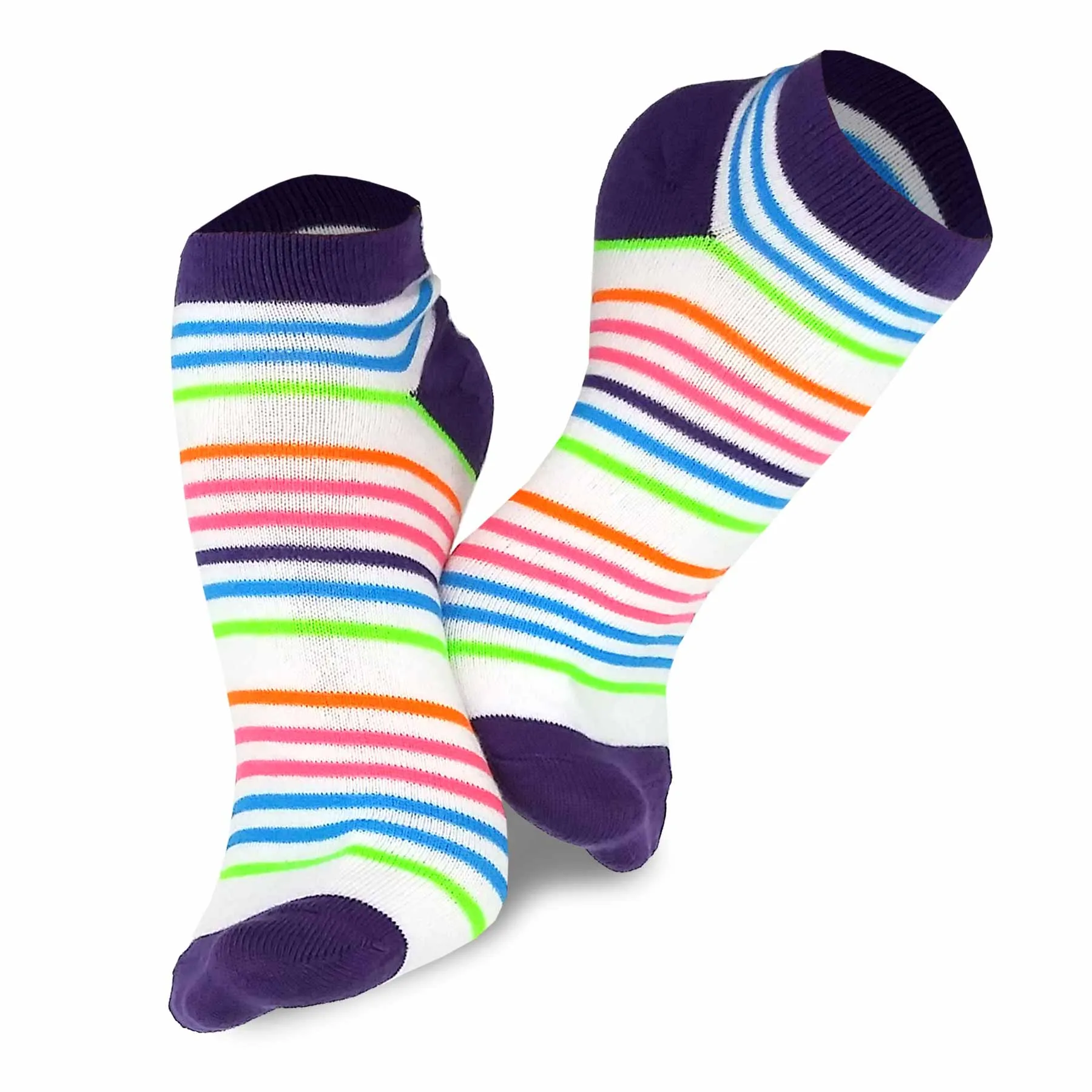 TeeHee Socks Women's Casual Polyester No Show Neon 18-Pack (12064)