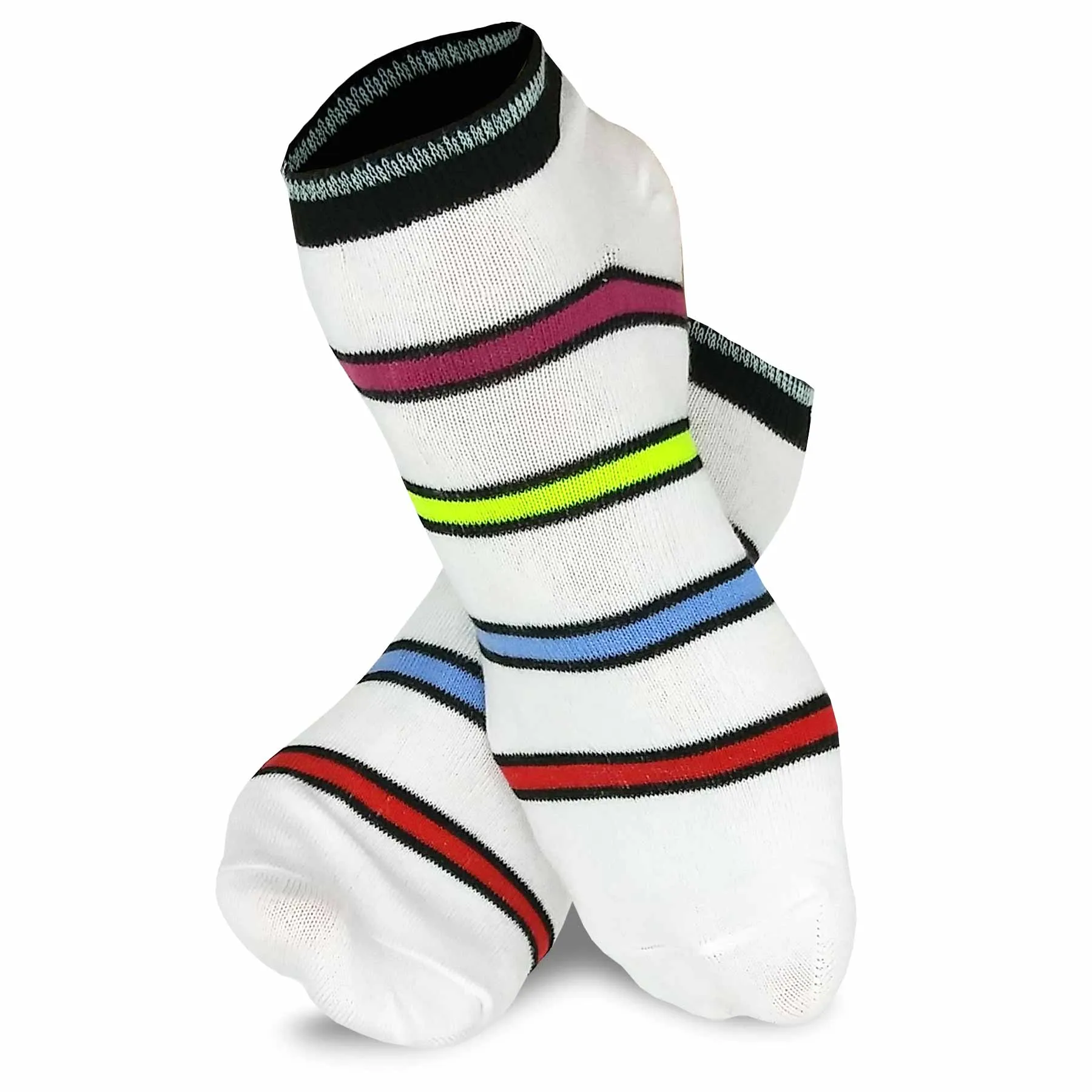 TeeHee Socks Women's Casual Polyester No Show Neon 18-Pack (12064)