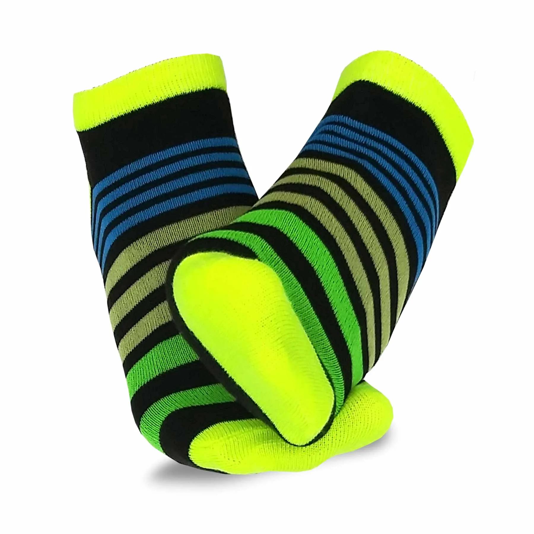 TeeHee Socks Women's Casual Polyester No Show Neon 18-Pack (12064)