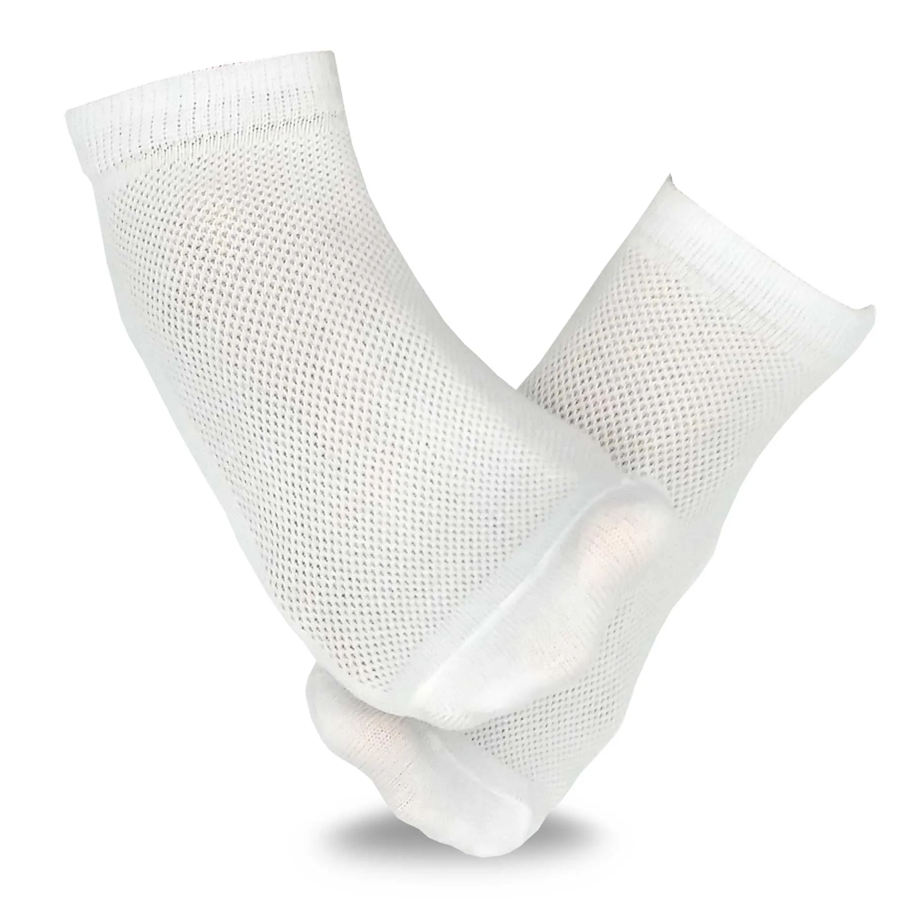 TeeHee Socks Women's Casual Polyester No Show White/Grey 12-Pack (10051)