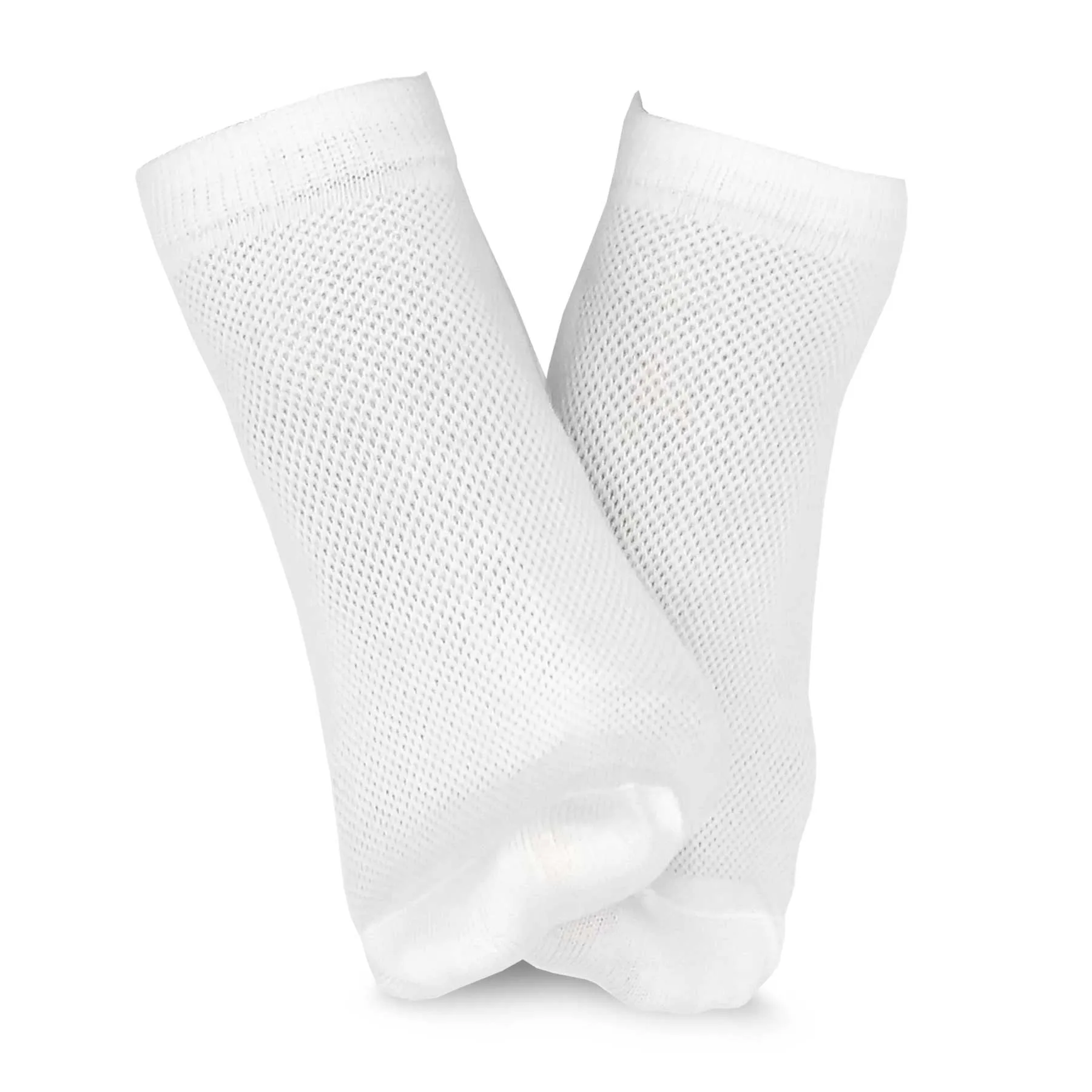 TeeHee Socks Women's Casual Polyester No Show White/Grey 12-Pack (10051)