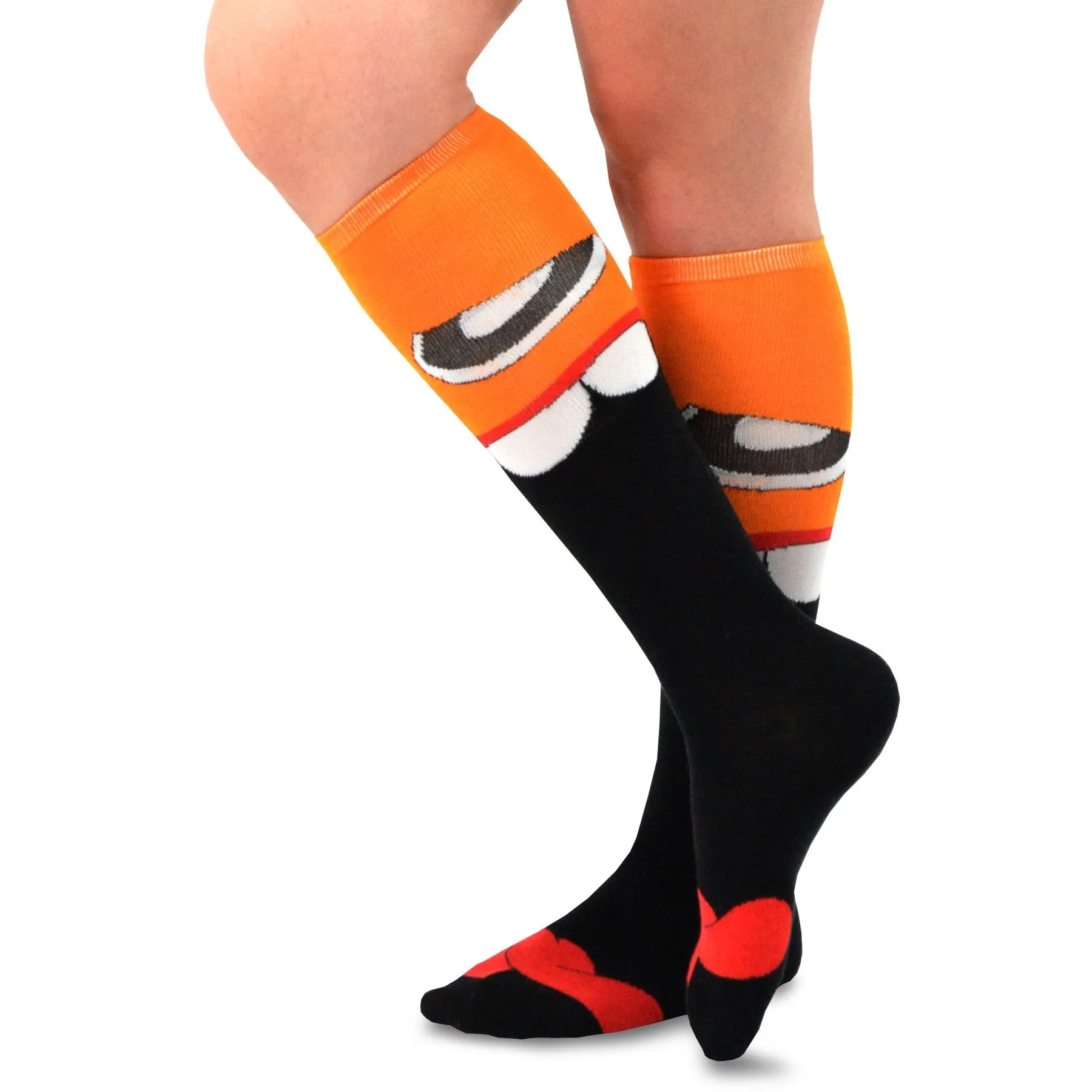 TeeHee Socks Women's Novelty Cotton Knee High Monsters 6-Pack (12091)