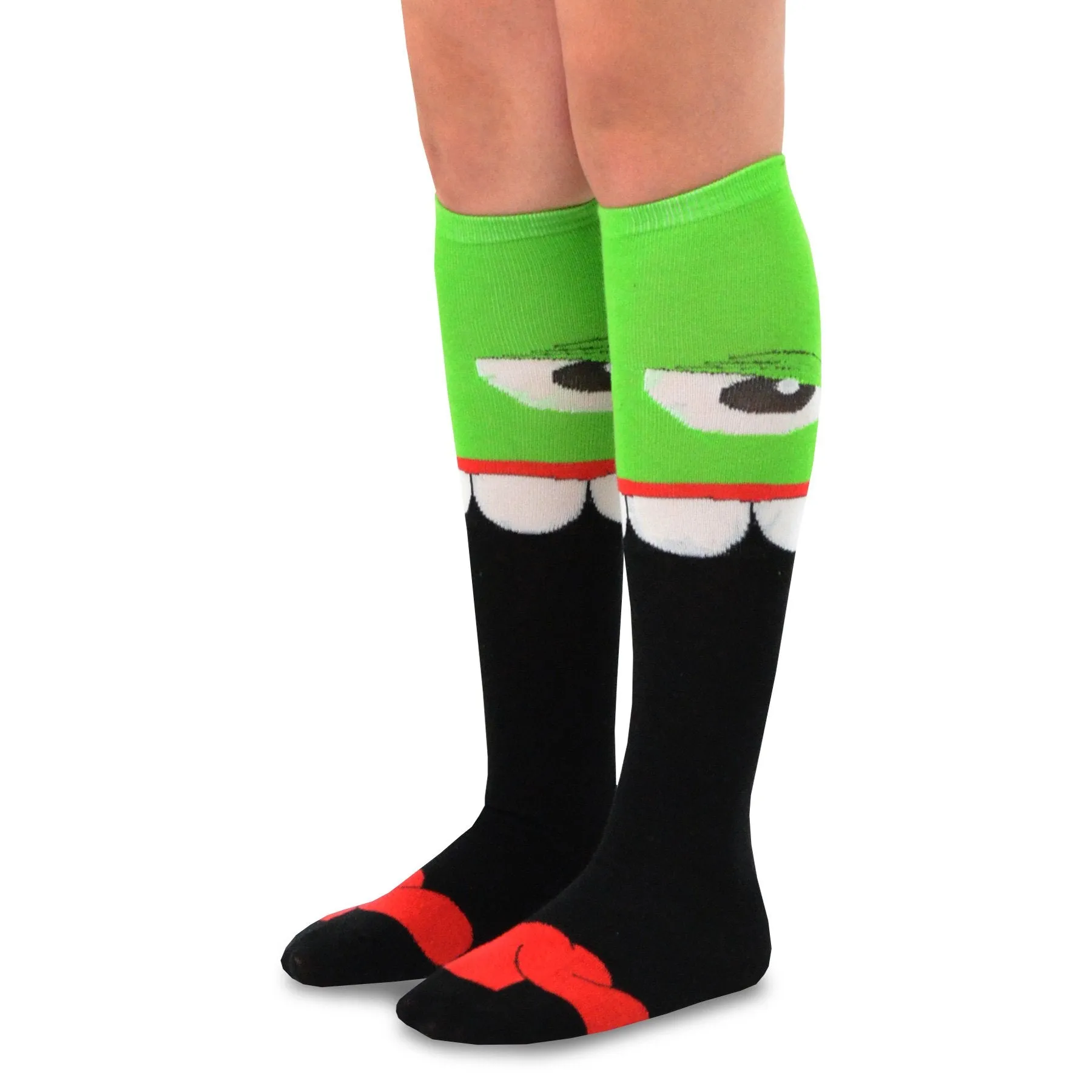 TeeHee Socks Women's Novelty Cotton Knee High Monsters 6-Pack (12091)