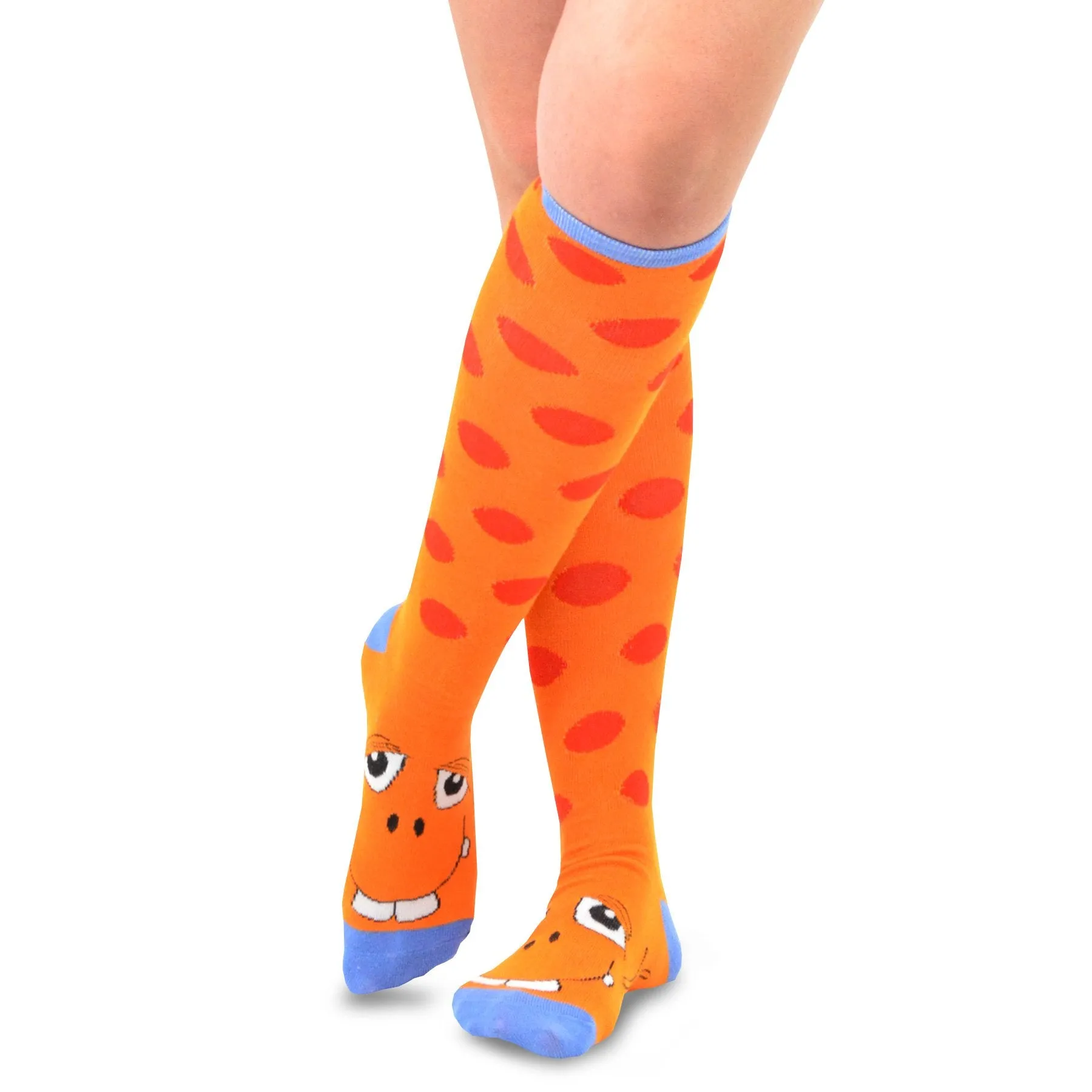 TeeHee Socks Women's Novelty Cotton Knee High Monsters 6-Pack (12091)