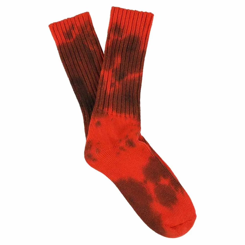 Tie Dye Socks - Orange / Black