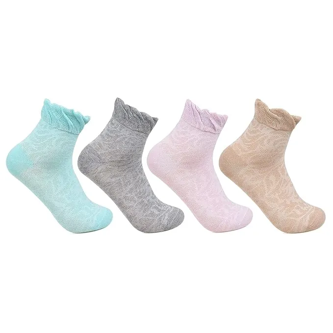 Women Ankle Length Fashion Socks-Pack Of 4