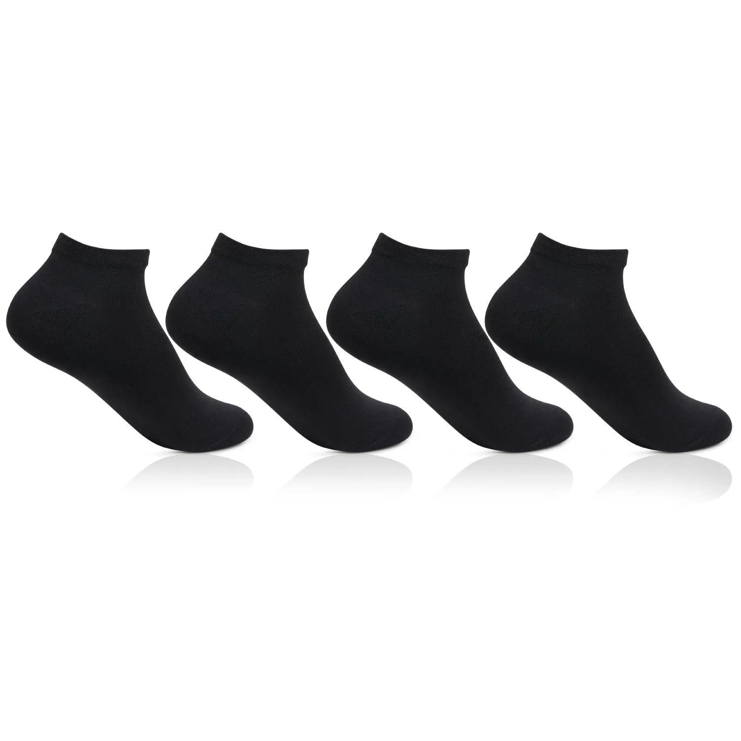 Women's Cotton Secret Length Socks in Black Color - Pack of 4