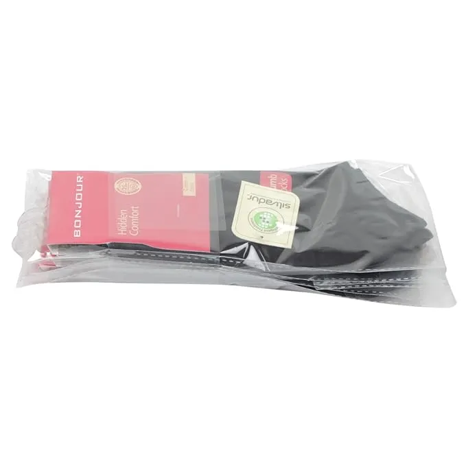 Women's Cotton Secret Length Socks in Black Color - Pack of 4