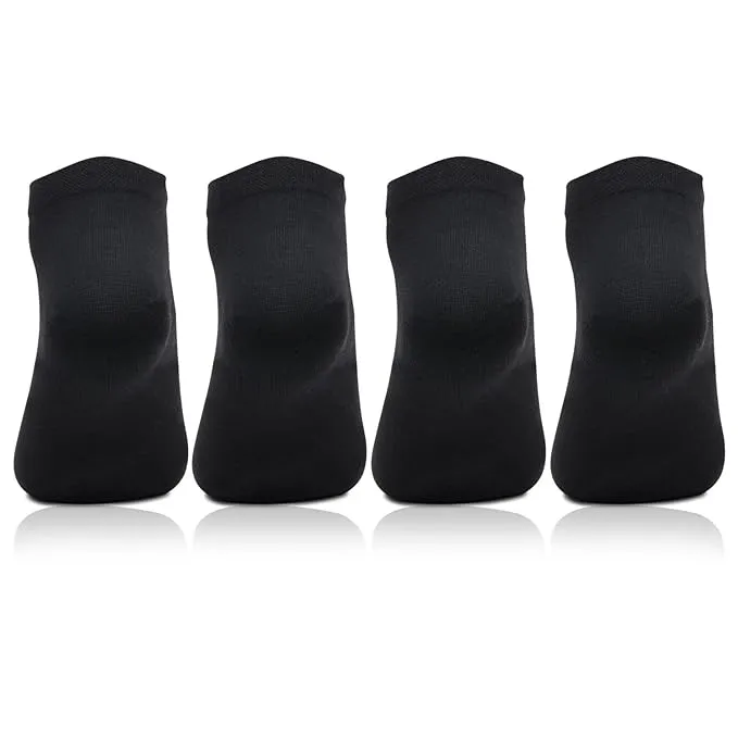 Women's Cotton Secret Length Socks in Black Color - Pack of 4