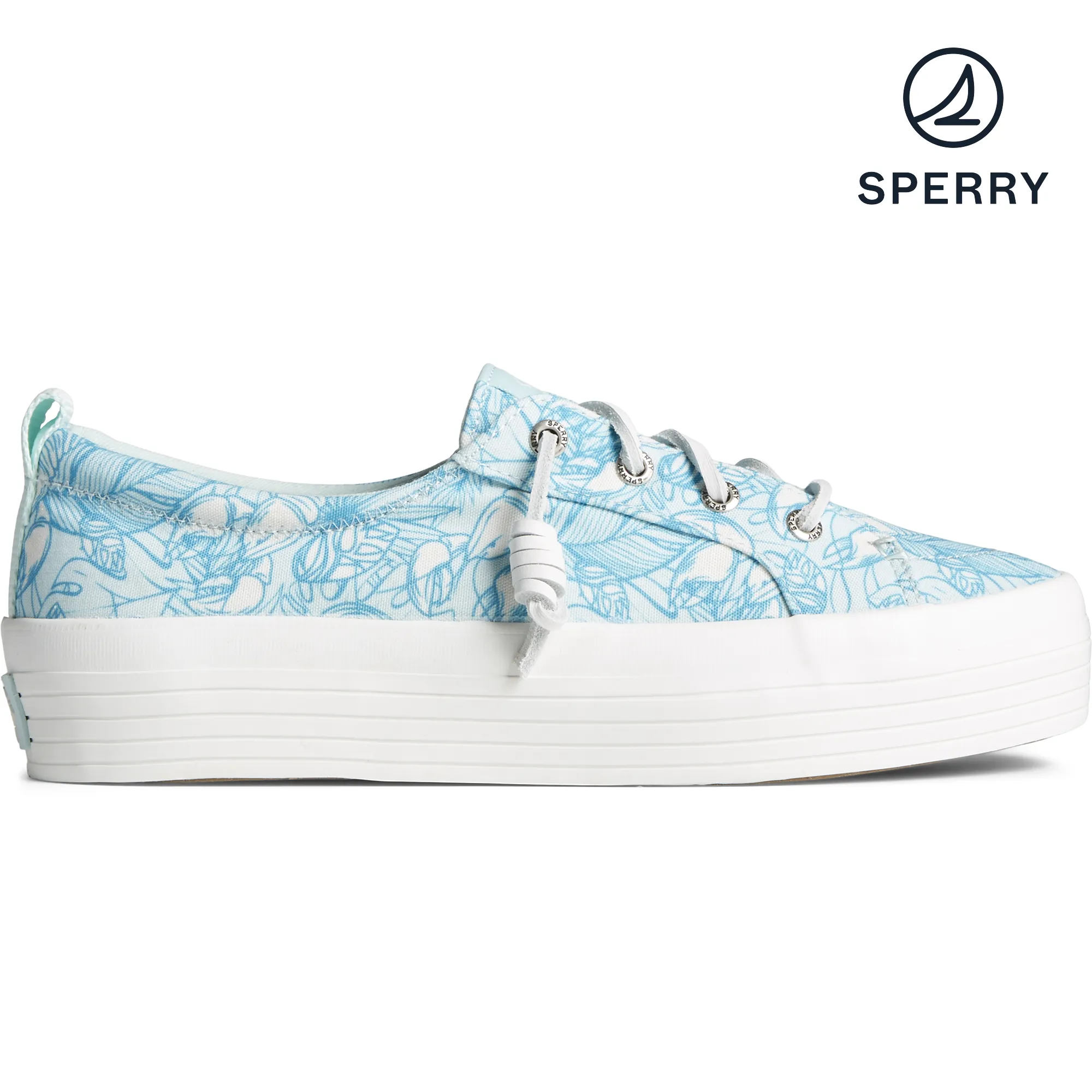 Women's Crest Vibe Resort Platform Sneaker - Blue (STS88253)